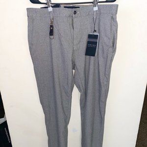 Zara Men's Textured Suit Pants